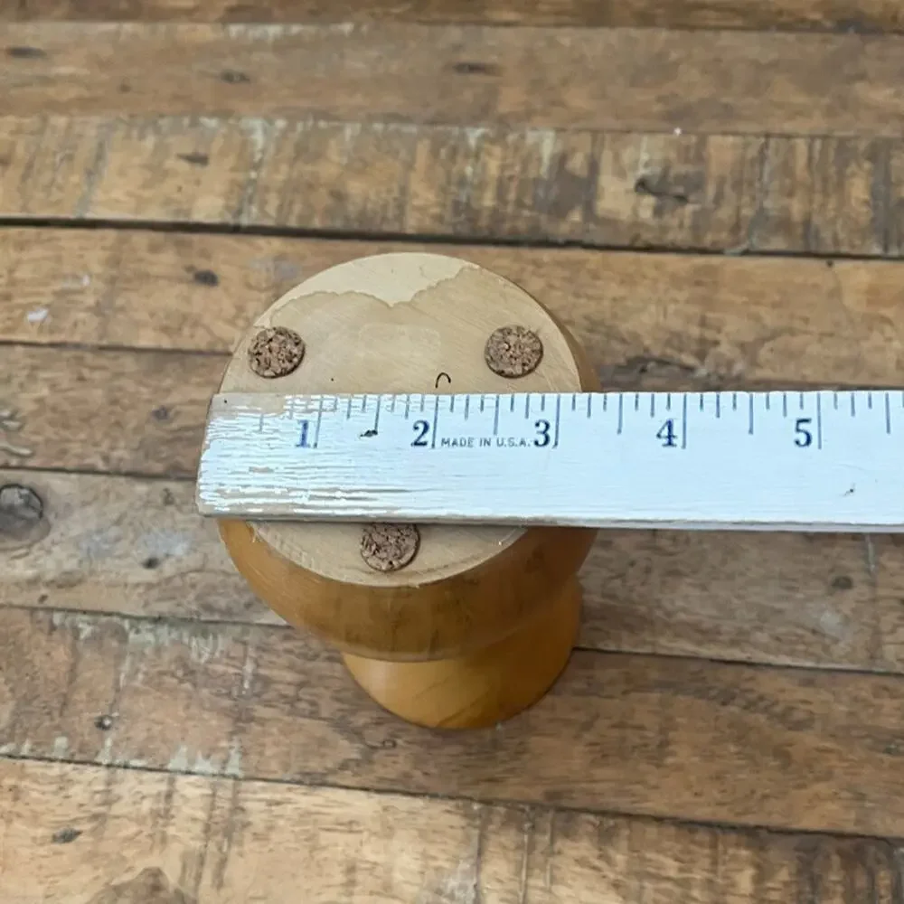 Vintage Small Hand-Spun Aspen Wood Mini Vase 5.75